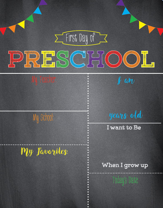 24 Colorful First Day Of School Signs KittyBabyLove