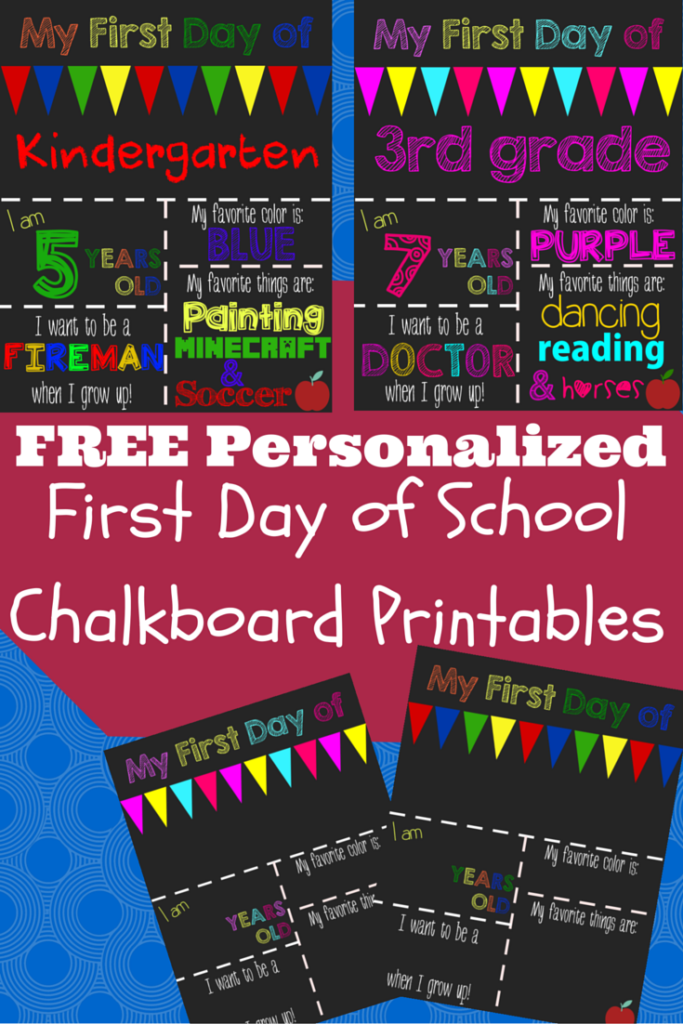 Customize This Free Printable Chalkboard Sign For Your Child Quickly