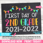 First And Last Day Of 2nd Grade 2021 2022 School Photo Prop Etsy