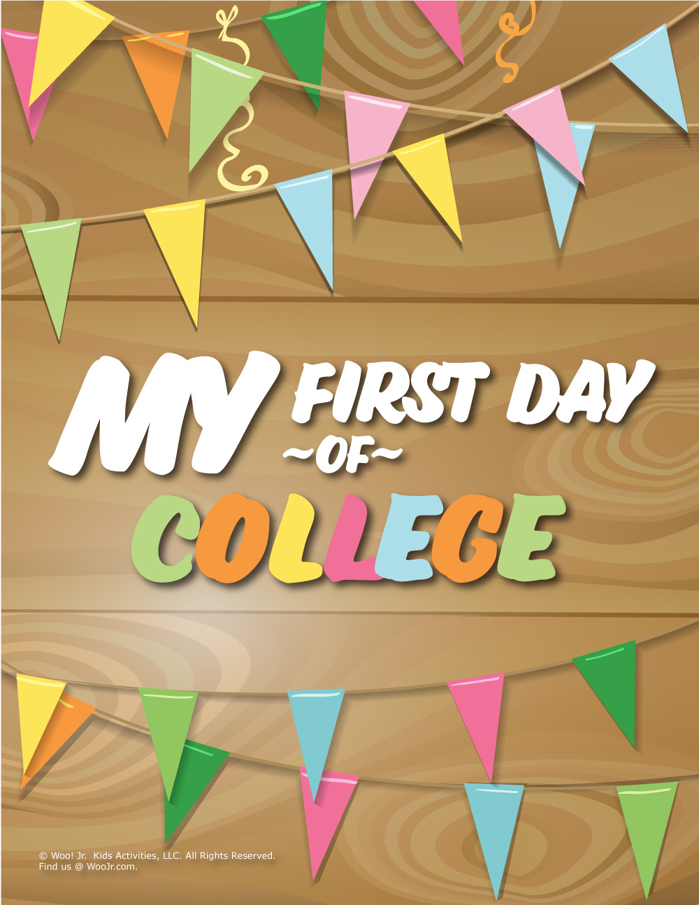 First Day Of College Sign Wood Woo Jr Kids Activities First Day Of College Sign Wood Woo Jr Kids Activities