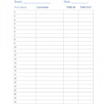 Free Printable Sign In And Out Sheets Free Printable