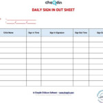 Free Printable Template For Daily Sign In Out Sheet Sign In Sheet
