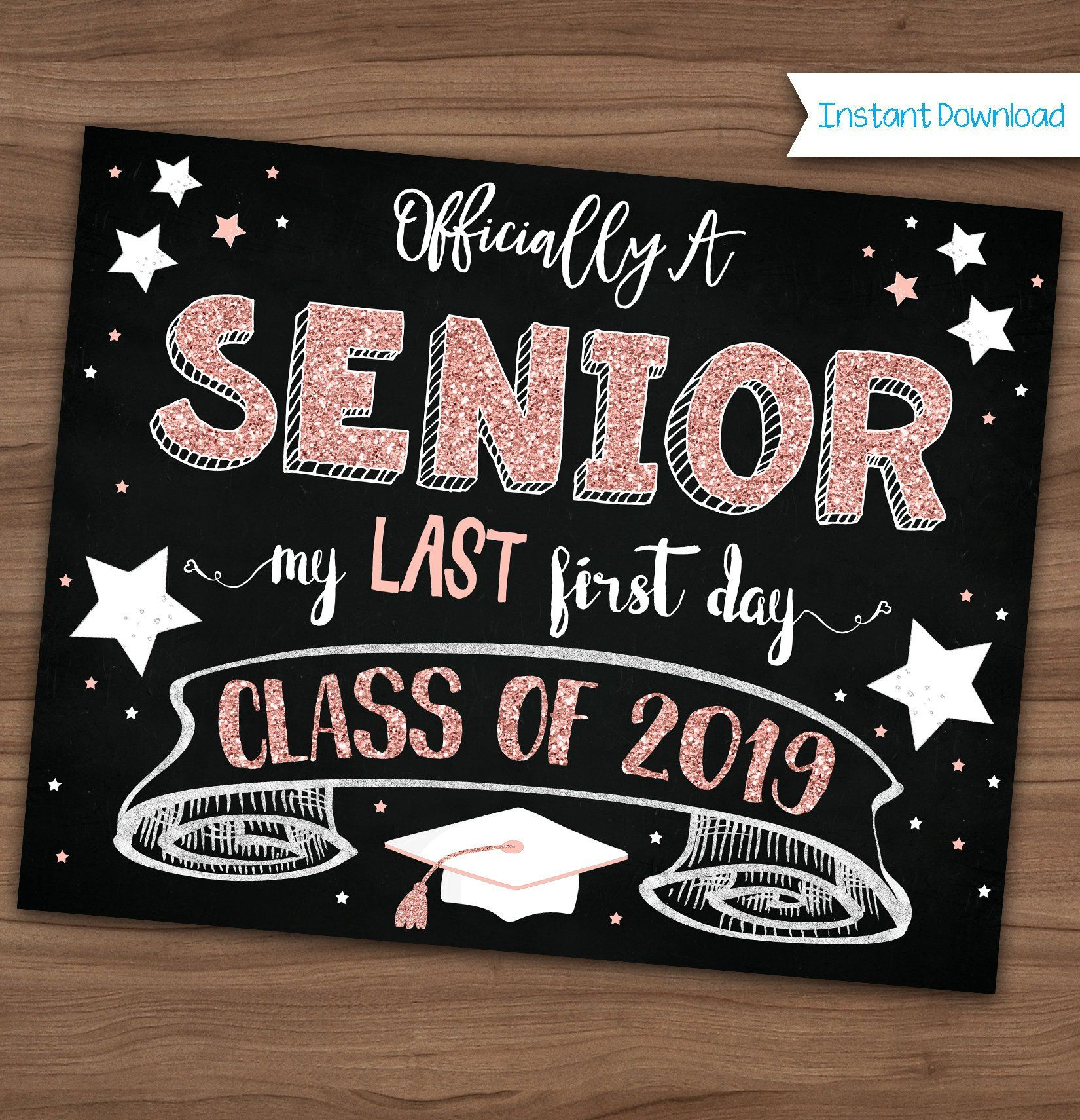 High School Back To School Sign My Last First Day Of Senior School High School Back To School Sign My Last First Day Of Senior School