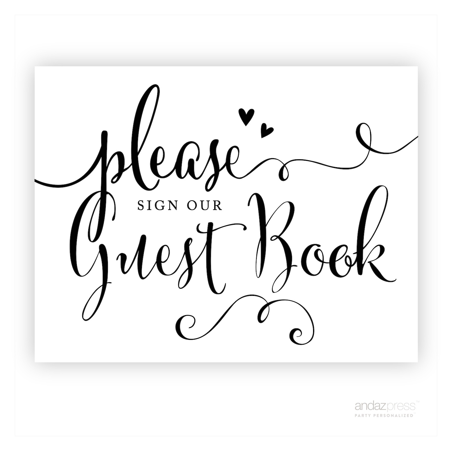 Make A Guest Book Sign For Your Wedding Or Event Our Free Printable