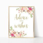 Printable Wedding Advice Sign Advice And Wishes Wedding Etsy