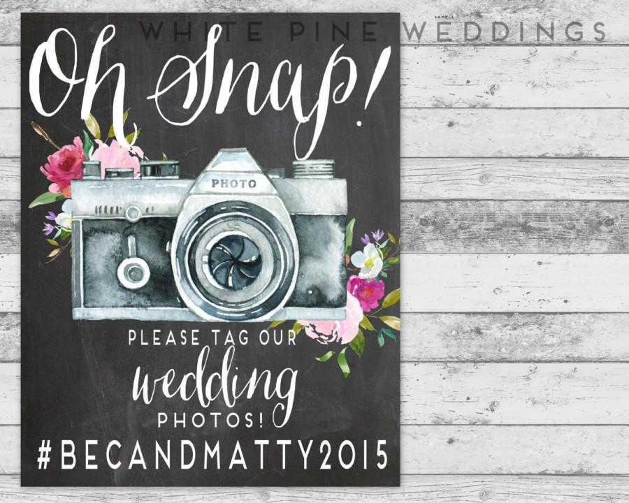 PRINTABLE Wedding Instagram Sign Instagram Sign Pink Wedding Oh Snap 