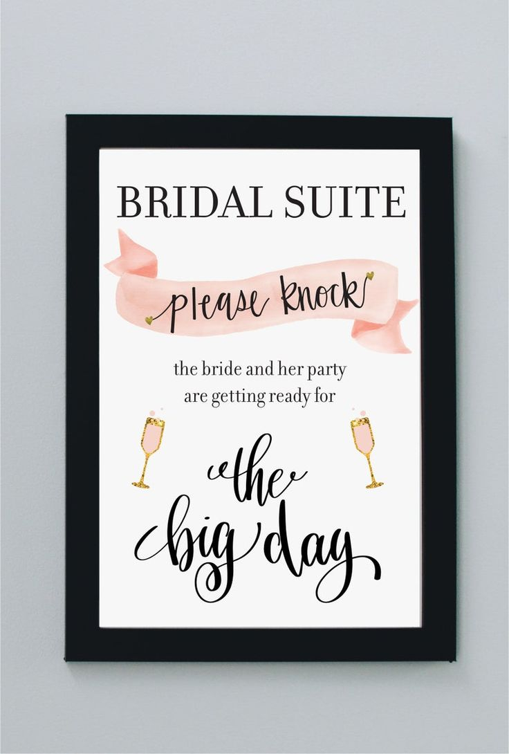 Bridal Suite Sign For Wedding Day Please Knock Getting Ready Sign Bridal Suite Sign For Wedding Day Please Knock Getting Ready Sign