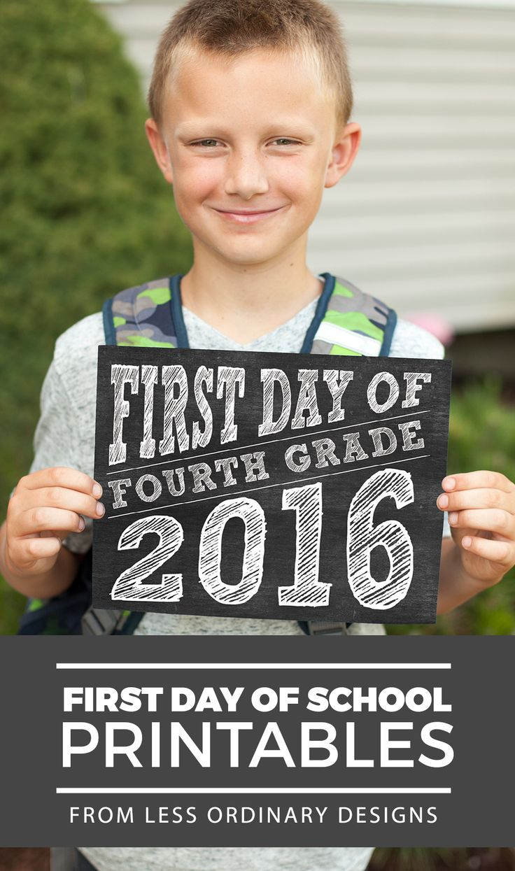 First Day Of School Printables 2016 Http Lessordinarydesigns First Day Of School Printables 2016 Http lessordinarydesigns