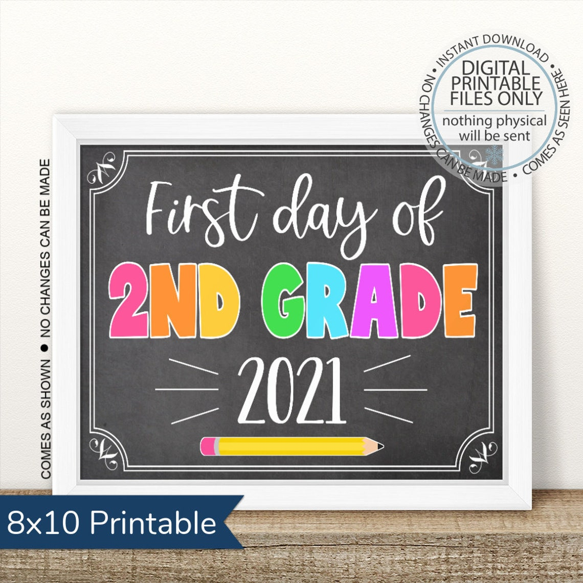 First Day Of Second Grade 2021 2022 First Day Of School Etsy First Day Of Second Grade 2021 2022 First Day Of School Etsy