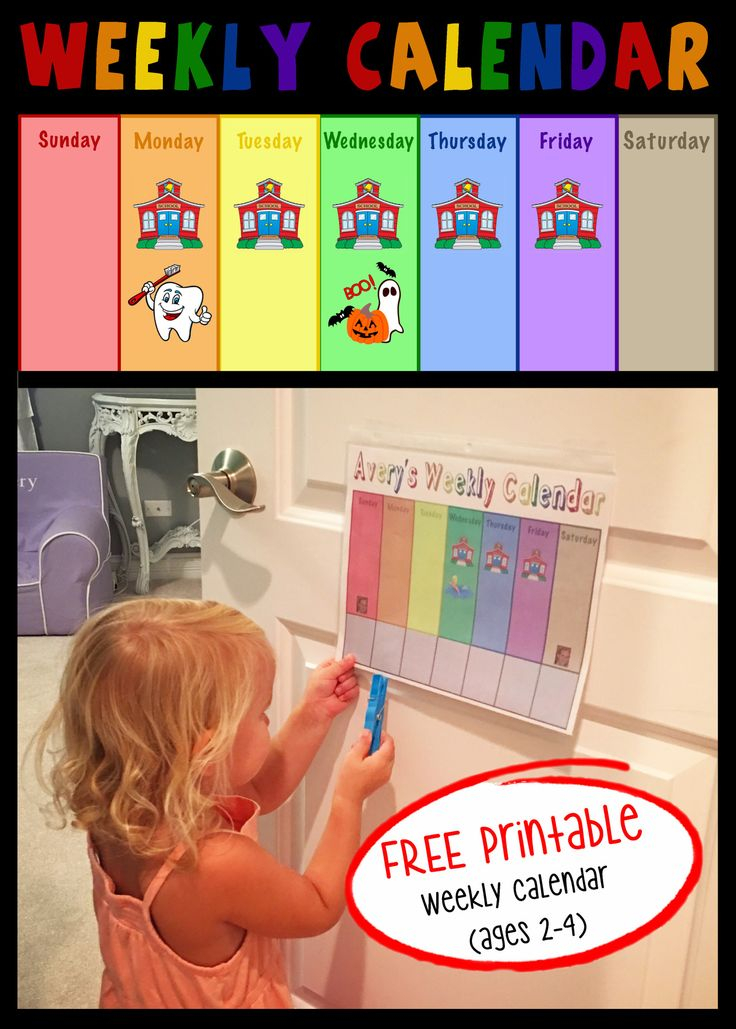 FREE Printable Toddler Weekly Calendar Projectsinparenting Kids FREE Printable Toddler Weekly Calendar Projectsinparenting Kids