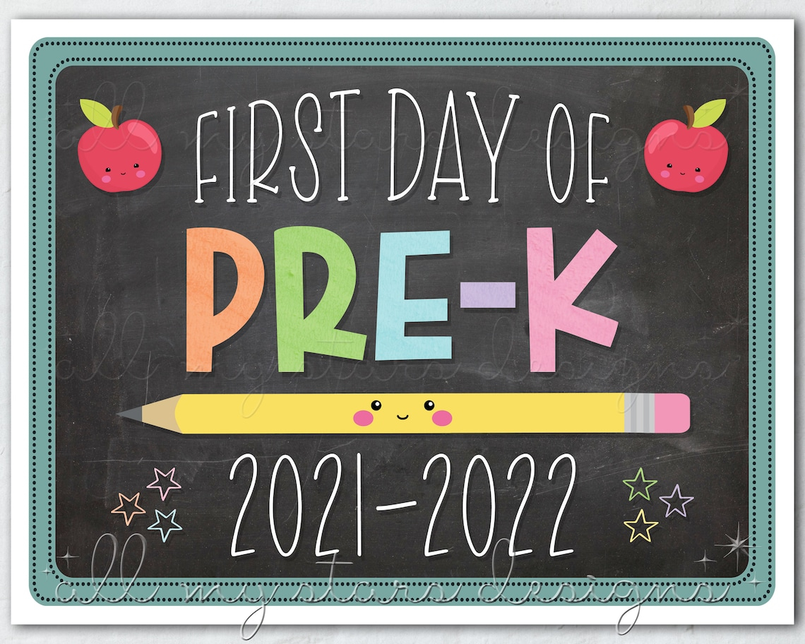 PRINTABLE First Day Of Pre K 2021 2022 Photo Sign Instant Etsy PRINTABLE First Day Of Pre K 2021 2022 Photo Sign Instant Etsy