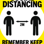 Social Distancing Information Posters Covid 19 Footprint South