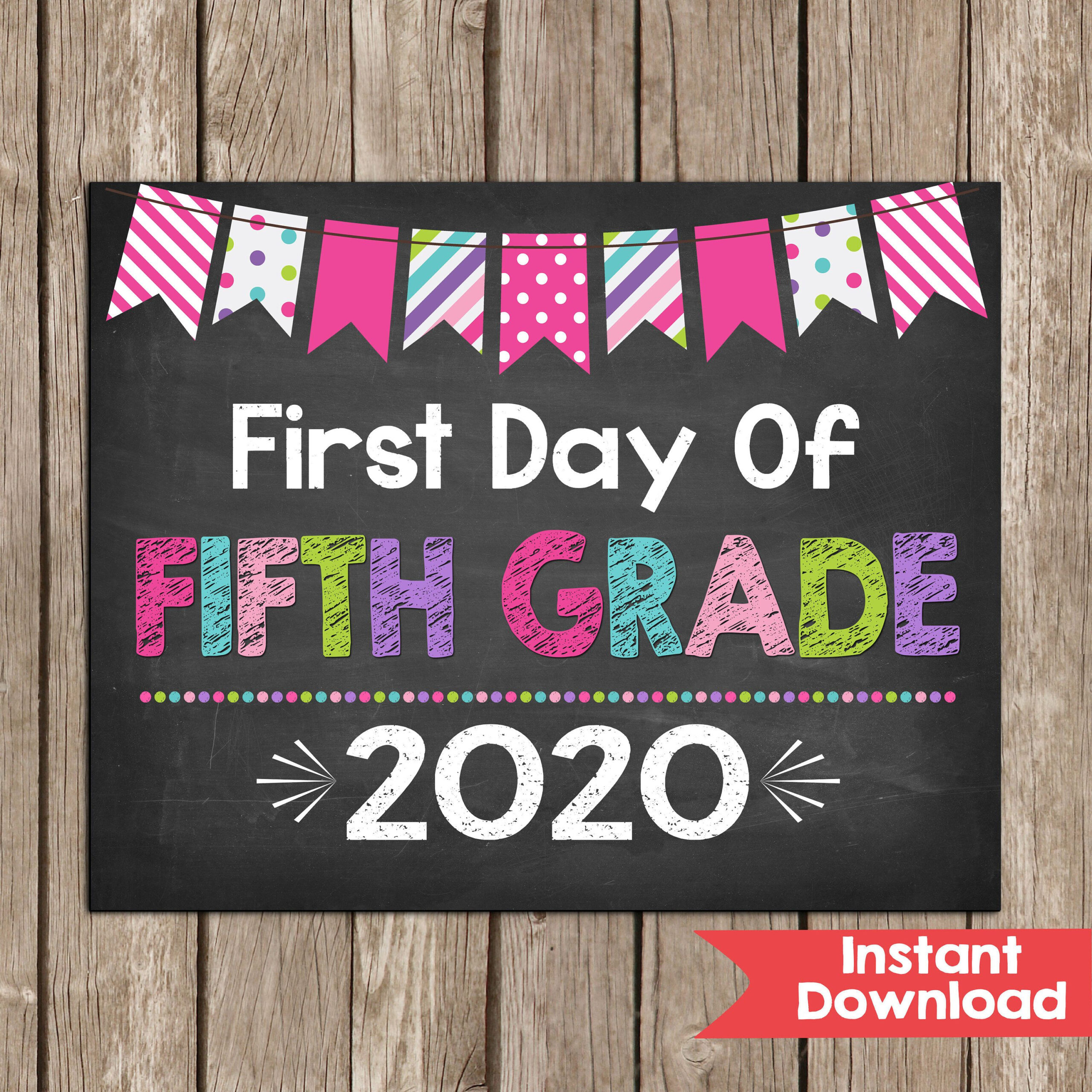 First Day Of 5TH GRADE Sign 8×10 INSTANT DOWNLOAD Photo Prop Back To First Day Of 5TH GRADE Sign 8x10 INSTANT DOWNLOAD Photo Prop Back To