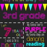 First Day Of School Printable Chalkboard Sign School Signs First Day
