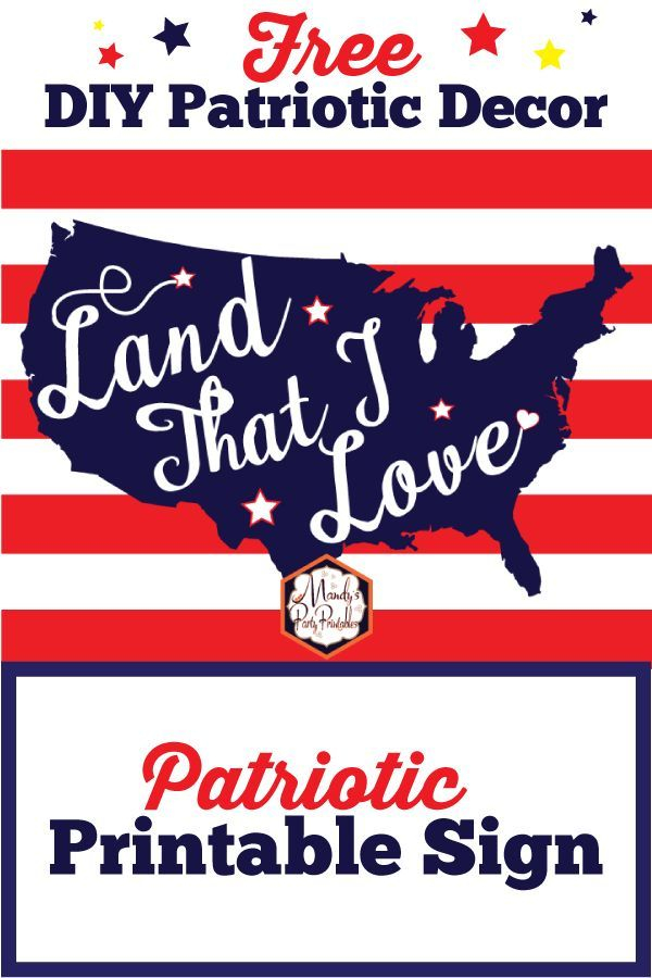 Free Printable 8x10 Patriotic Sign For Memorial Day Or The 4th Of July 