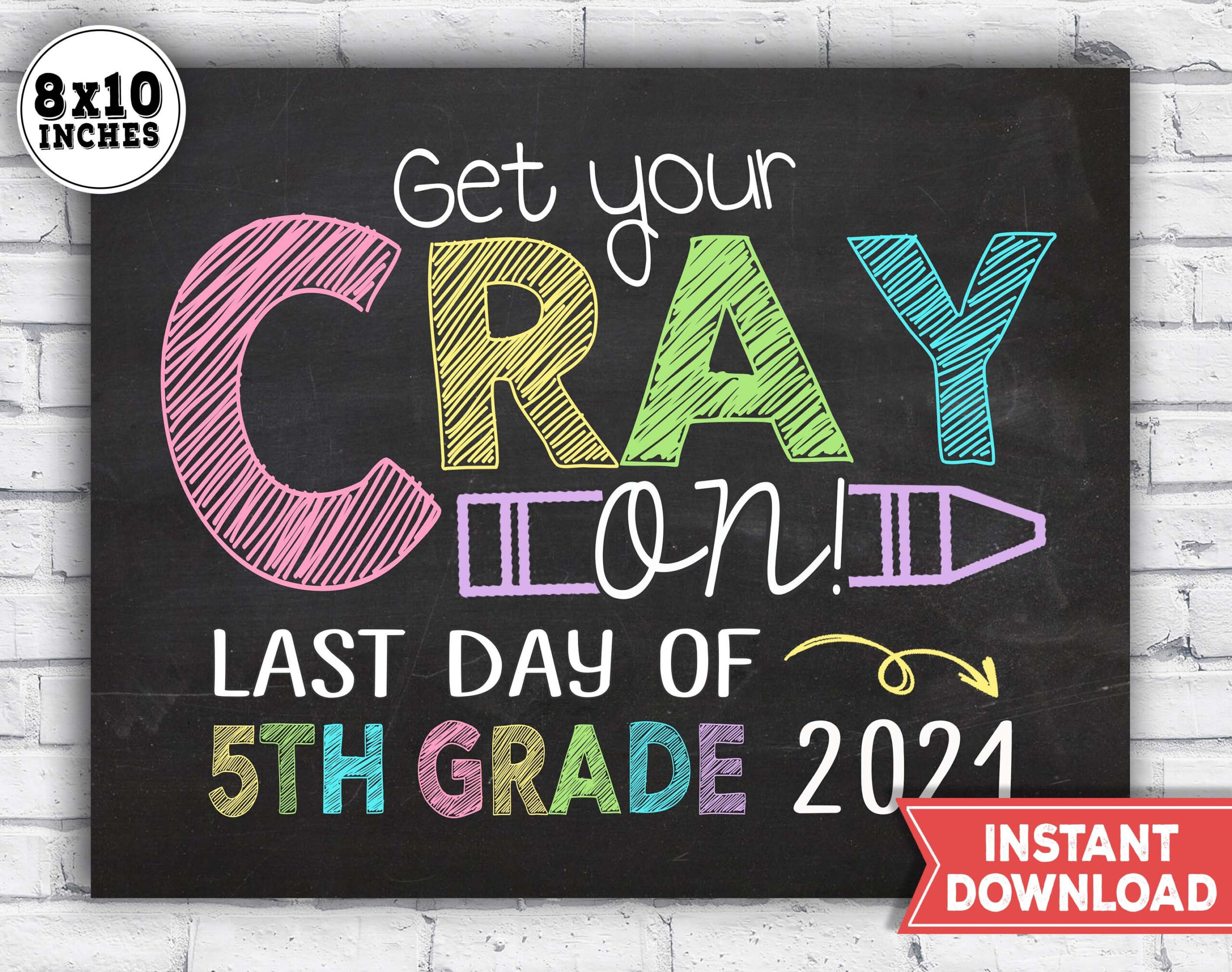 Last Day Of 5th Grade Sign Last Day Of School Printable 2021 Etsy Last Day Of 5th Grade Sign Last Day Of School Printable 2021 Etsy