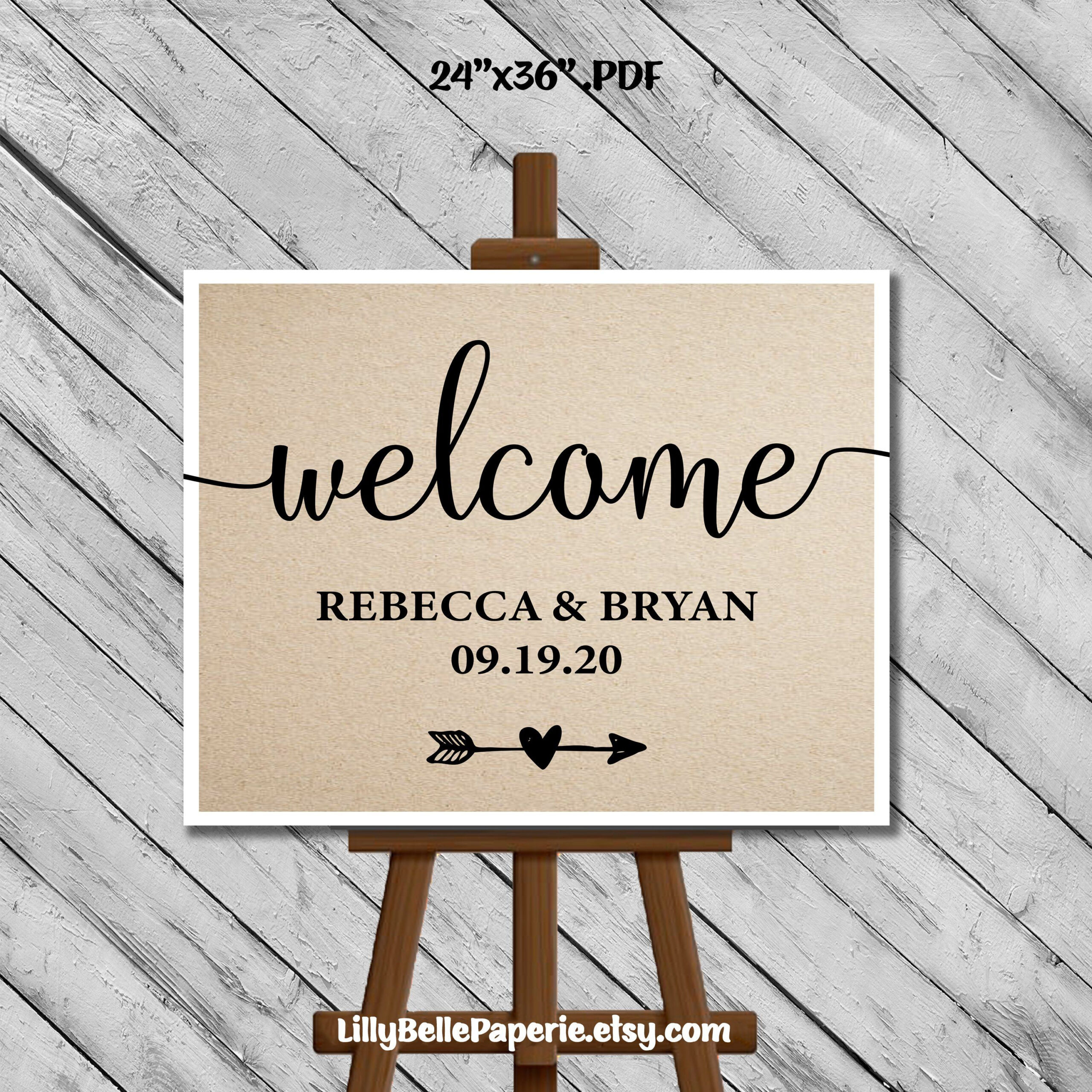 Printable Personalized Wedding Welcome Sign Wedding Welcome Sign Printable Personalized Wedding Welcome Sign Wedding Welcome Sign
