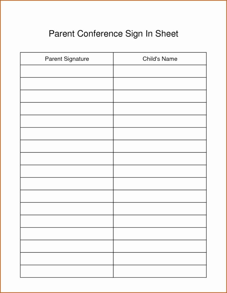 Unique School Open House Sign In Sheets exceltemplate xls