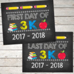 First Day And Last Day Of 3K Sign 8x10 INSTANT DOWNLOAD Photo School