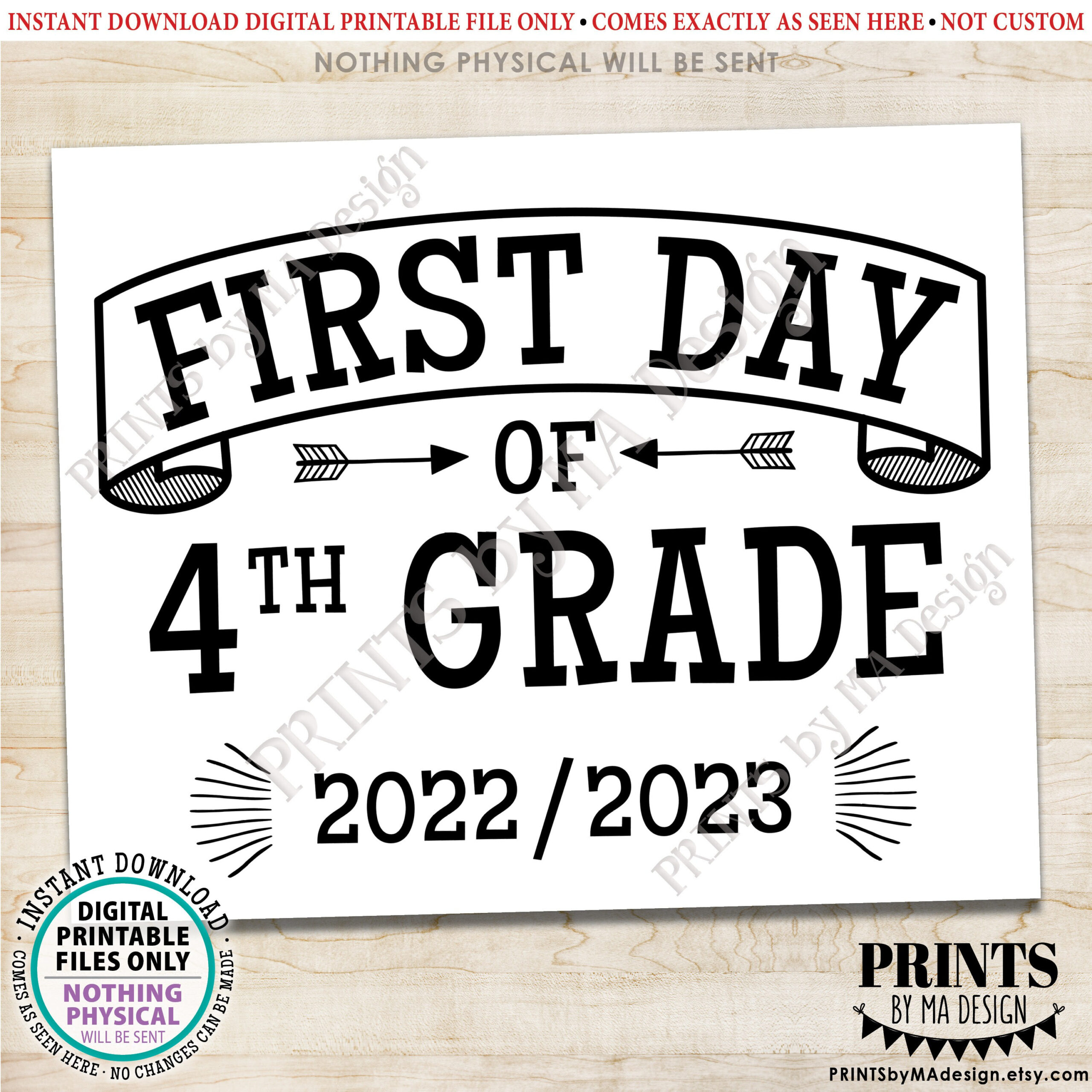 First Day Of School Sign Fourth Grader Starting 4th Grade 2022 2023 First Day Of School Sign Fourth Grader Starting 4th Grade 2022 2023