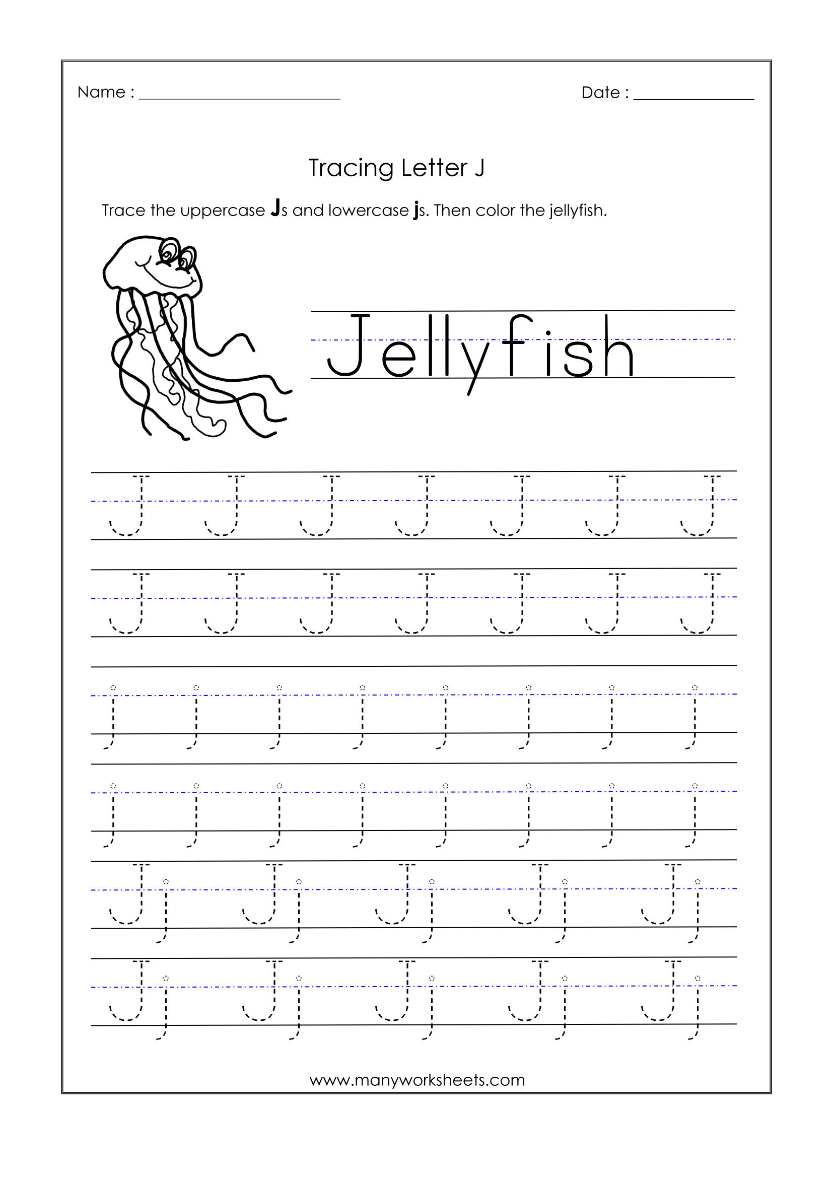 Free Printable Letter J Tracing Worksheets Dot To Dot Name Tracing Free Printable Letter J Tracing Worksheets Dot To Dot Name Tracing