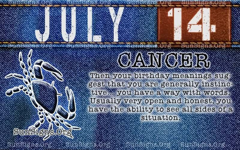 July 14 Zodiac Horoscope Birthday Personality SunSigns Org