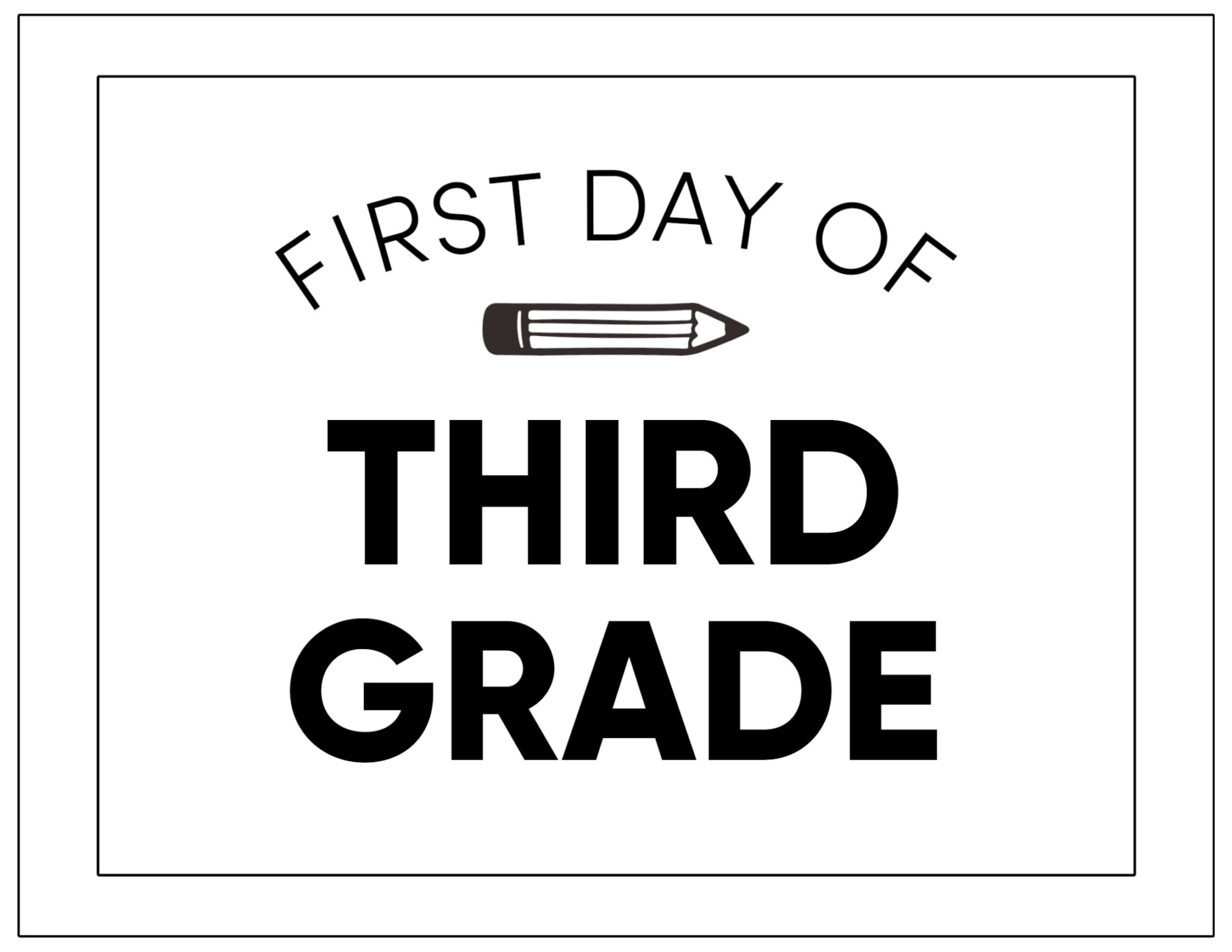 Printable First Day Of School Signs Paper Trail Design
