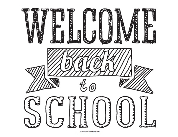 Welcome Back To School Free Printable